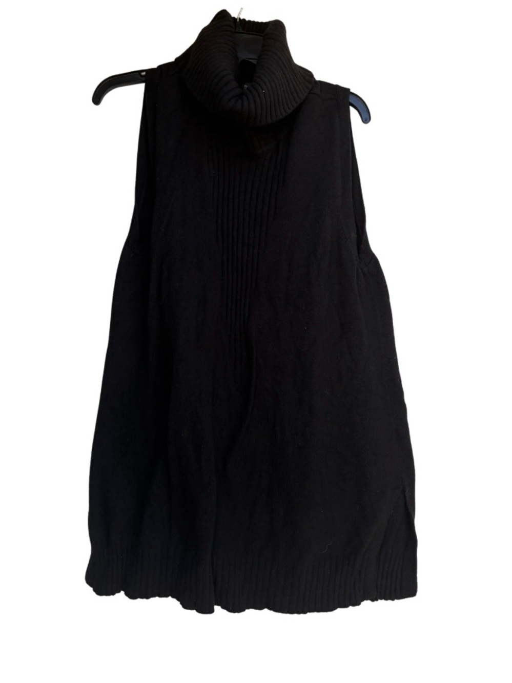 Black Knit Sleeveless Turtleneck - XL
